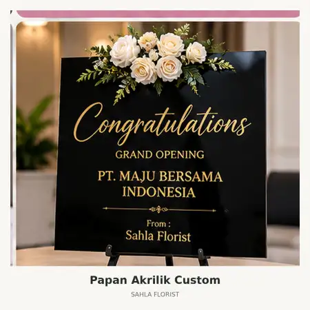 Papan Bunga Akrilik Kujangsari